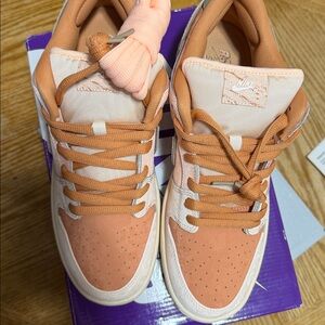 Nike SB Dunk Low in Peach and Beige